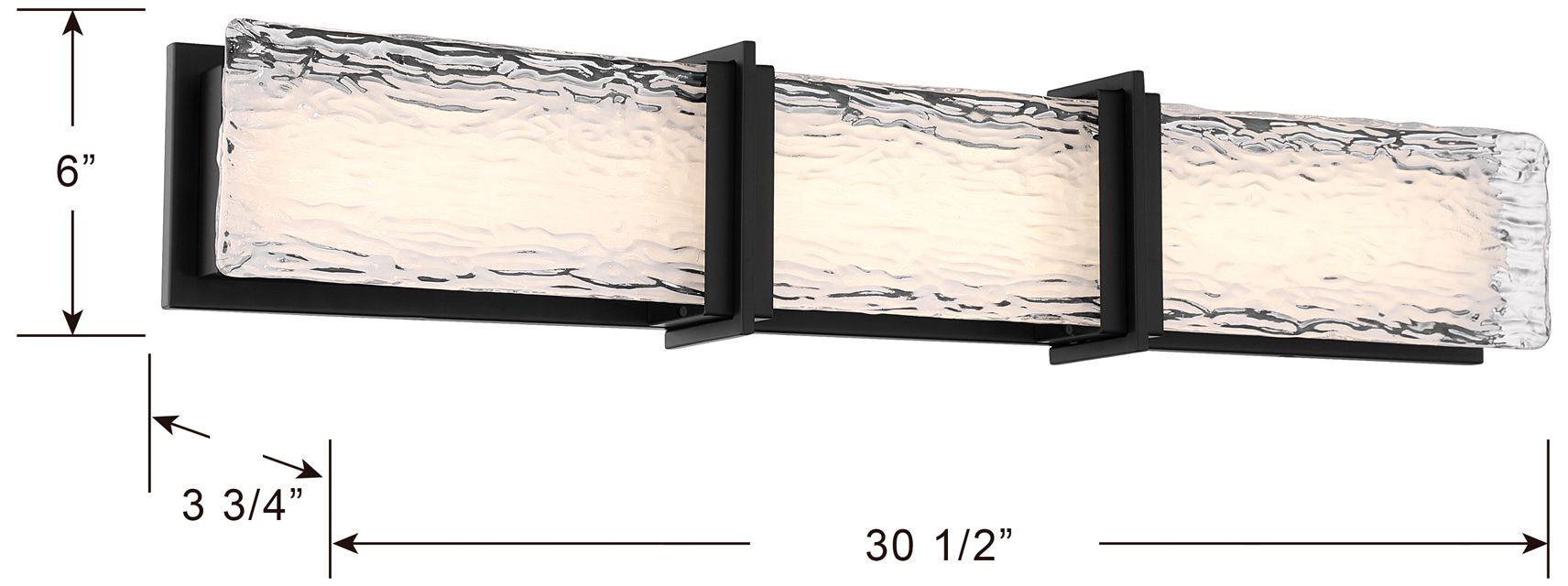 Image 6 Minka Lavery Lumina LED 30.5-in Dark Matte Black Vanity Light with Shade more views