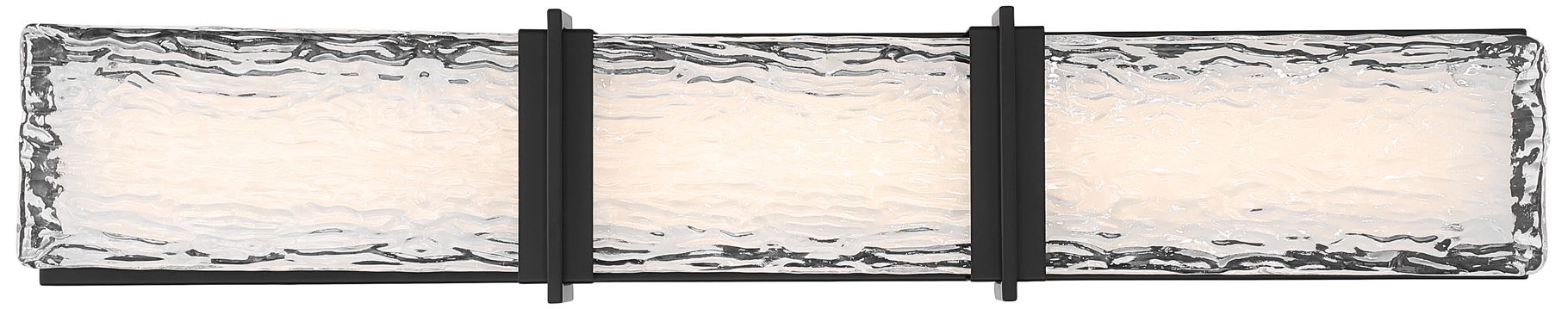 Minka Lavery Lumina LED 30.5-in Dark Matte Black Vanity Light with Shade