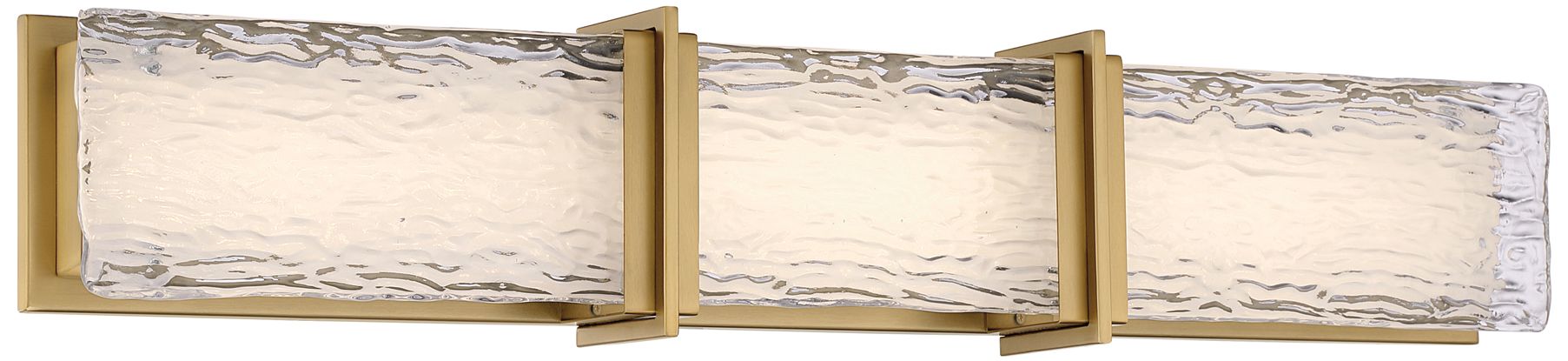 Thumbnail1 of Minka Lavery Lumina LED 30.5-in Legacy Brass Vanity Light with Glass Shade