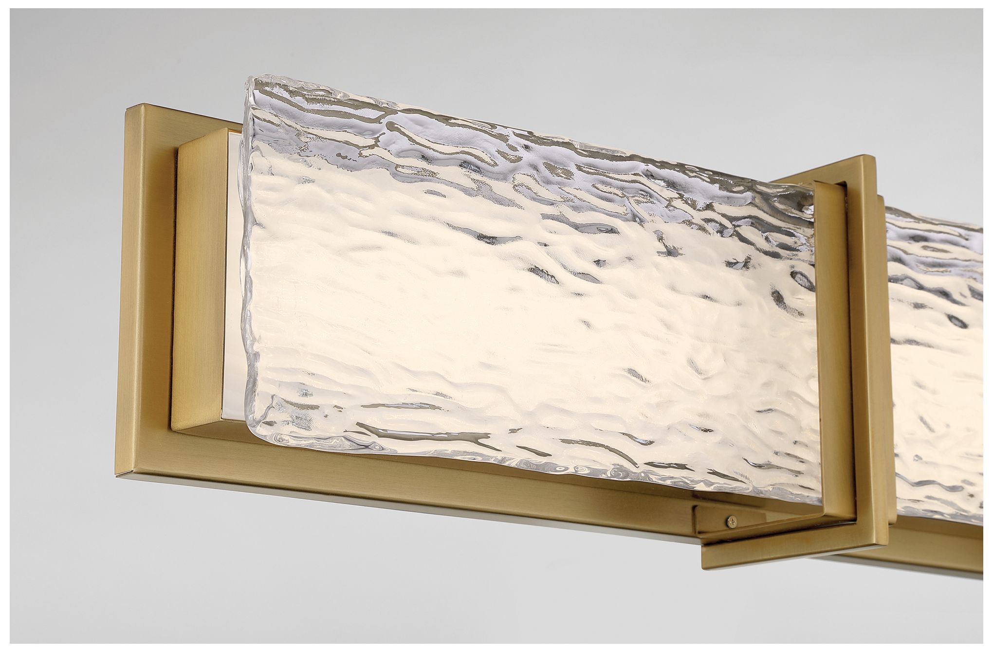 Minka Lavery Lumina LED 30.5-in Legacy Brass Vanity Light with Glass Shade