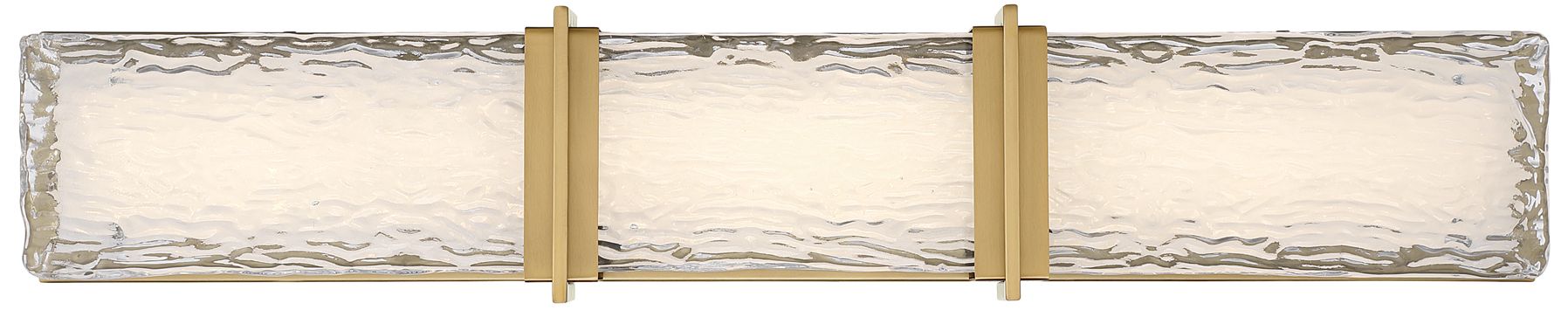 Minka Lavery Lumina LED 30.5-in Legacy Brass Vanity Light with Glass Shade