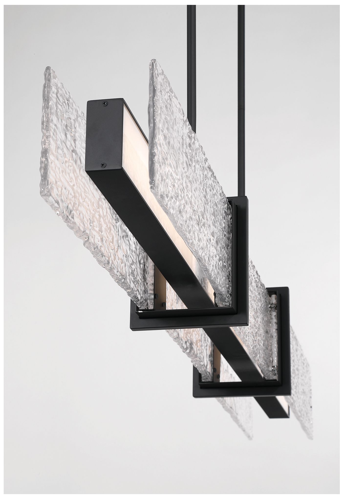 Image 7 Minka Lavery Lumina LED 52-in Dark Matte Black Linear Chandelier with Shade more views