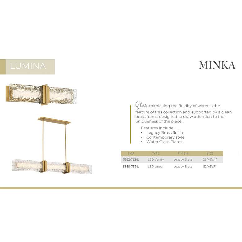 Image 6 Minka-Lavery Lumina LED 52-in Legacy Brass Indoor Island Chandelier more views