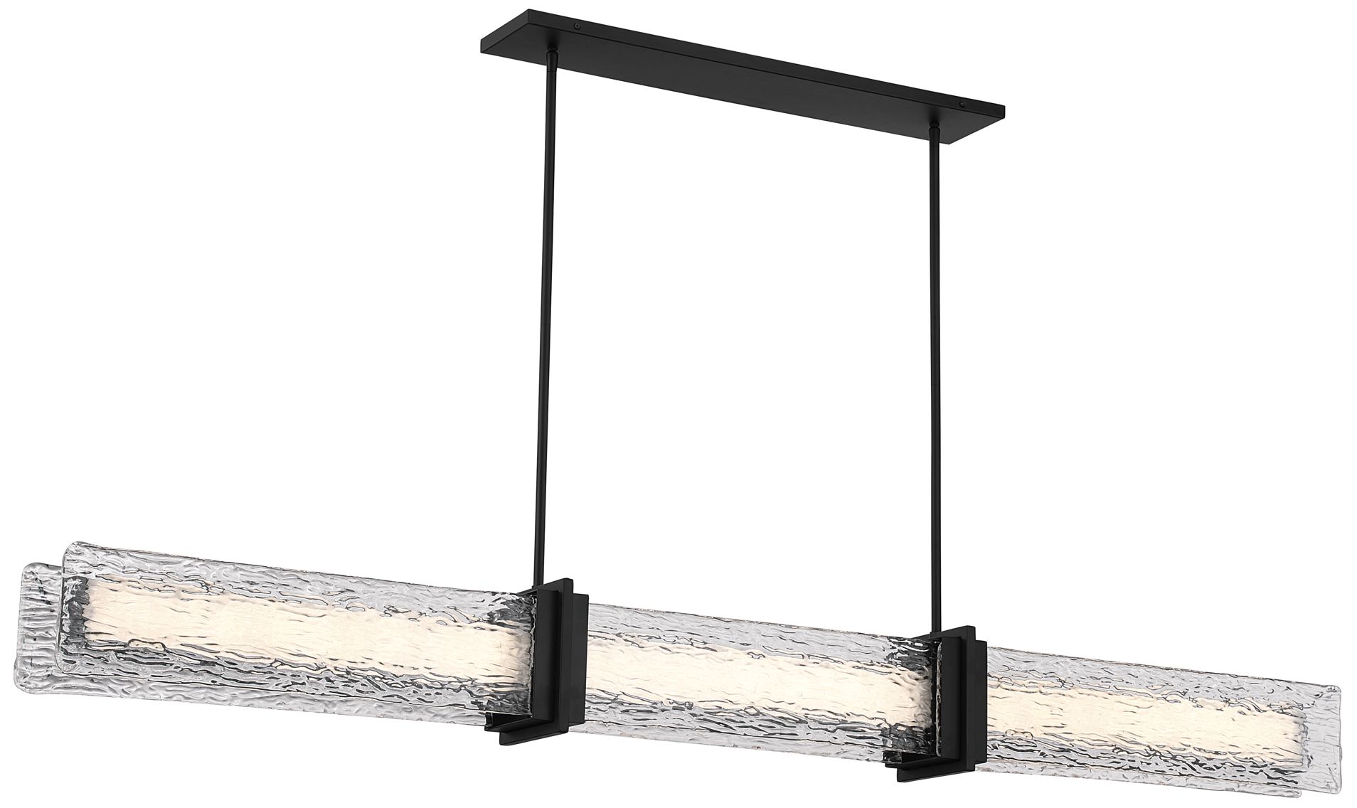 Thumbnail1 of Minka Lavery Lumina LED 66-in Dark Matte Black Linear Chandelier with Shade