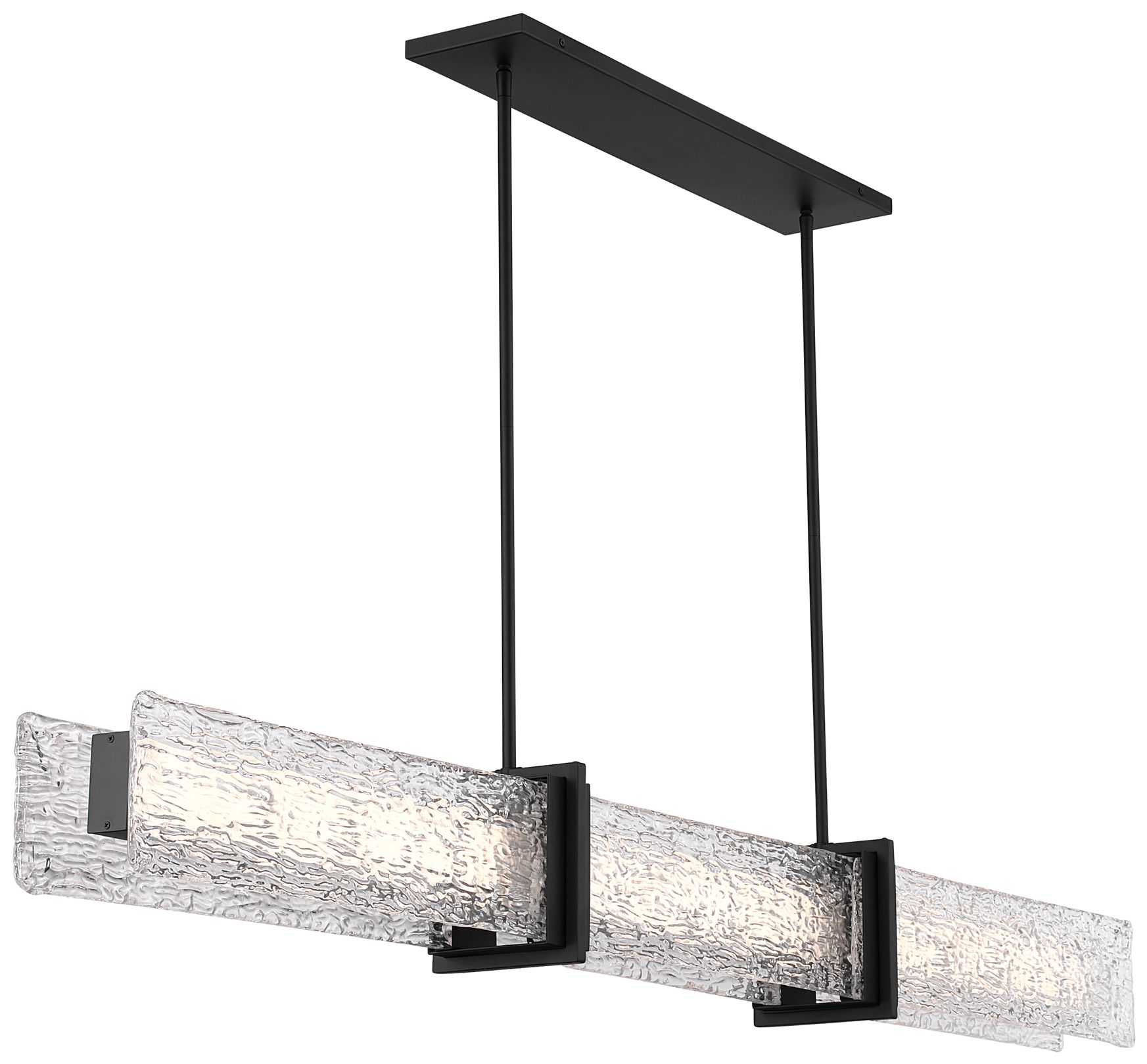 Minka Lavery Lumina LED 66-in Dark Matte Black Linear Chandelier with Shade