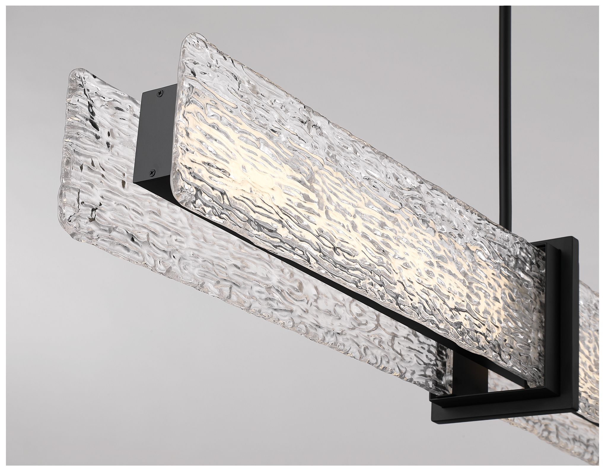 Minka Lavery Lumina LED 66-in Dark Matte Black Linear Chandelier with Shade