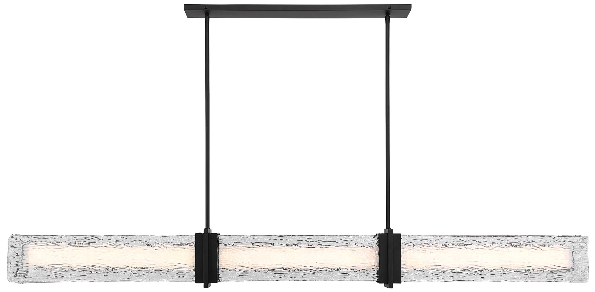 Minka Lavery Lumina LED 66-in Dark Matte Black Linear Chandelier with Shade