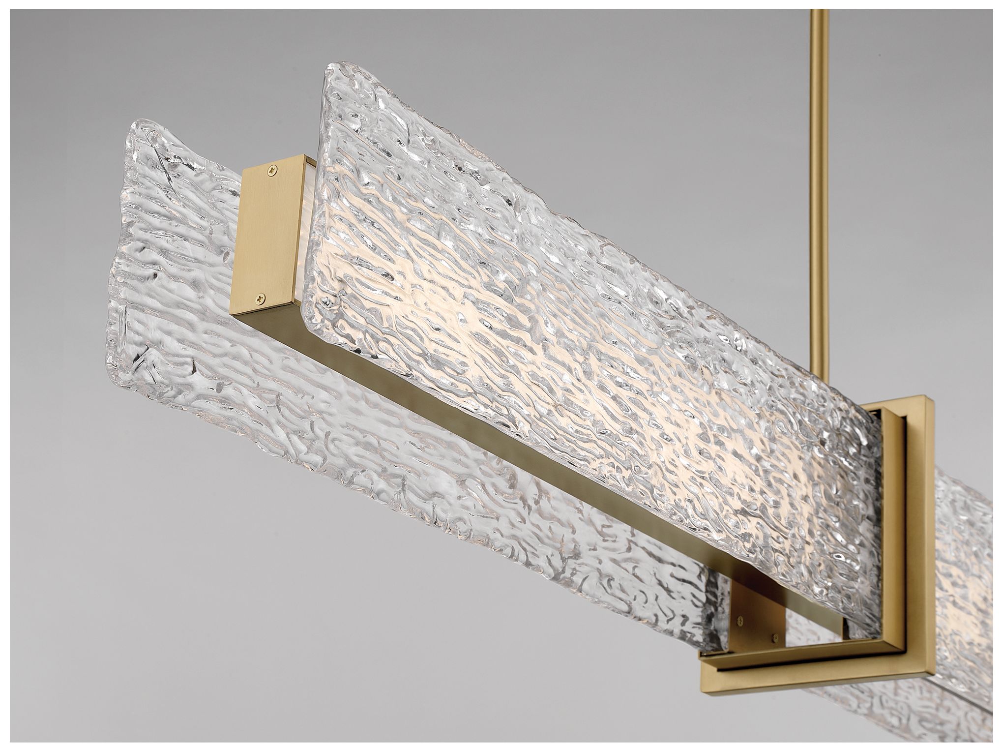 Minka Lavery Lumina LED 66-in Legacy Brass Linear Chandelier with Shade