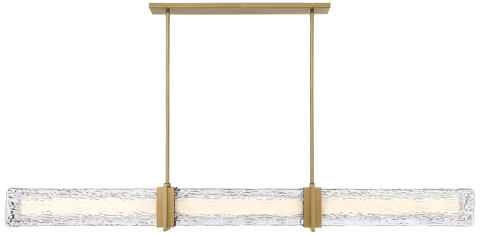 Minka Lavery Lumina LED 66-in Legacy Brass Linear Chandelier with Shade