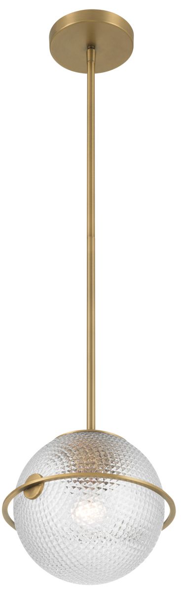 Image 3 Minka Lavery Luniva 1-Lt 9.25-in Legacy Brass Mini Pendant with Glass Shade more views