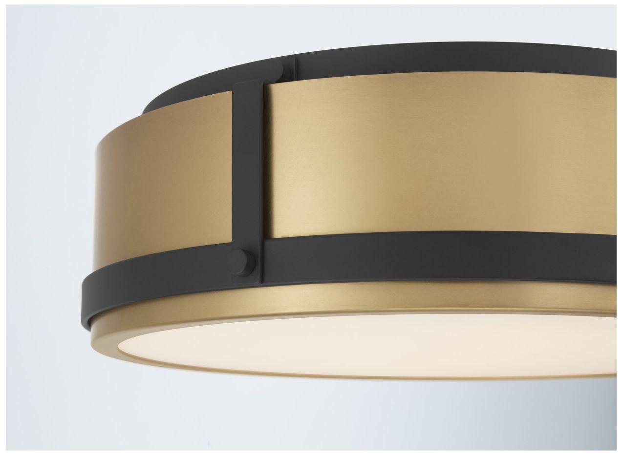 Minka Lavery Lynca 5CCT LED 13.75-in Legacy Brass and Black Flush Mount