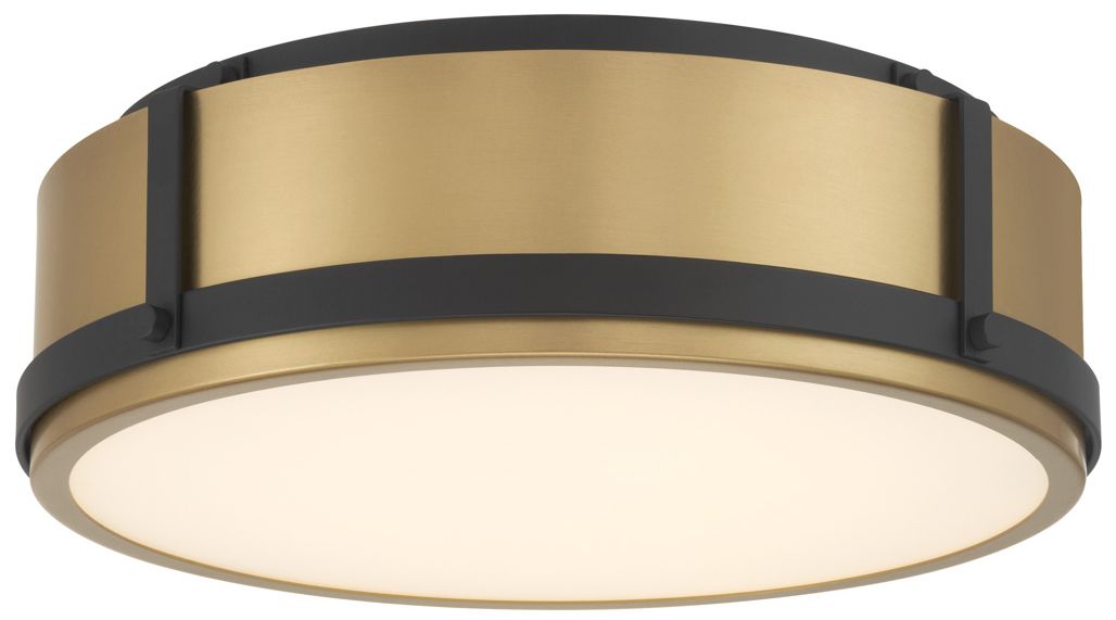 Minka Lavery Lynca 5CCT LED 13.75-in Legacy Brass and Black Flush Mount