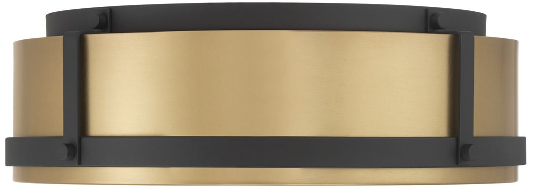 Minka Lavery Lynca 5CCT LED 13.75-in Legacy Brass and Black Flush Mount