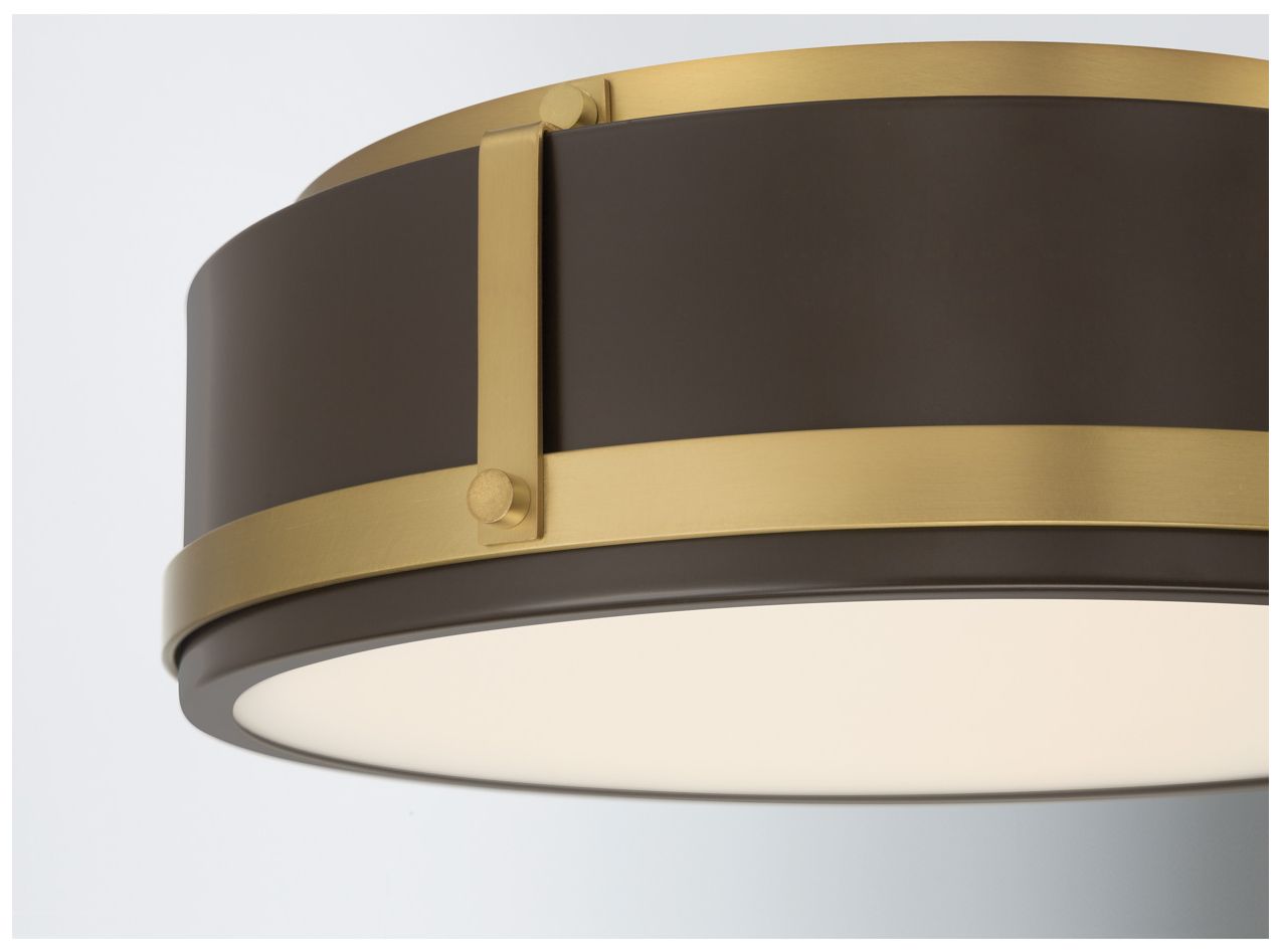 Minka Lavery Lynca 5CCT LED 13.75-in Legacy Brass and Bronze Flush Mount
