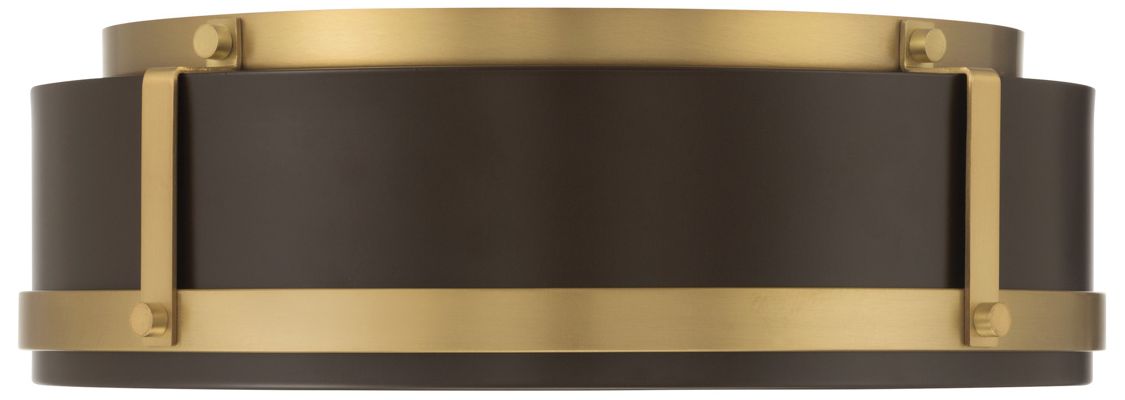 Minka Lavery Lynca 5CCT LED 13.75-in Legacy Brass and Bronze Flush Mount