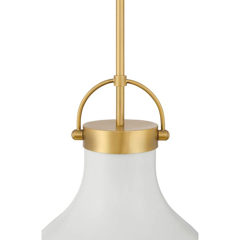 Image 4 Minka Lavery Lynk 16 1/2" Brass and Cream White Glass Dome Pendant more views