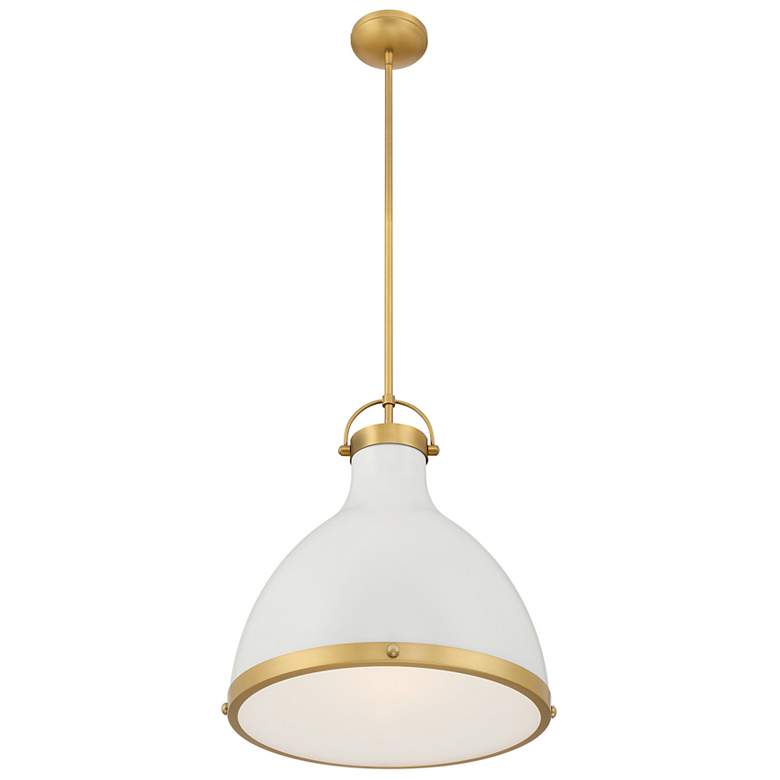 Image 5 Minka Lavery Lynk 16 1/2" Brass and Cream White Glass Dome Pendant more views