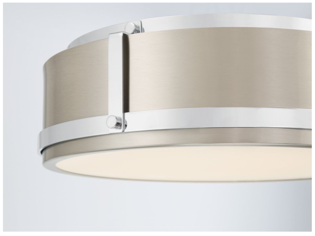 Minka Lavery Lynk Lynca 3-Lt 13.75-in Chrome and Nickel Flush Mount