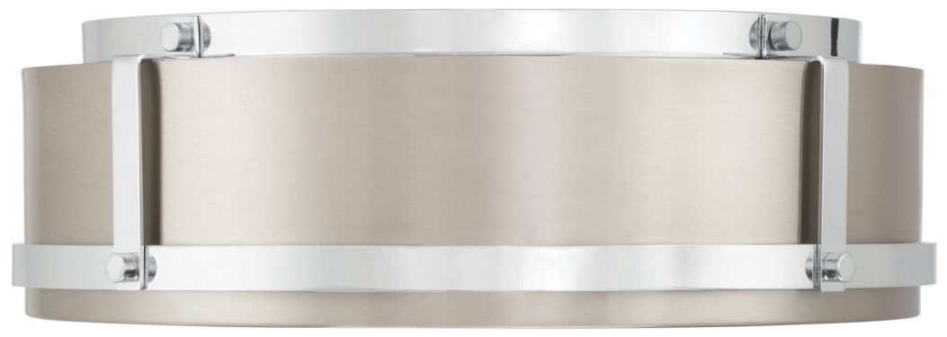Minka Lavery Lynk Lynca 3-Lt 13.75-in Chrome and Nickel Flush Mount