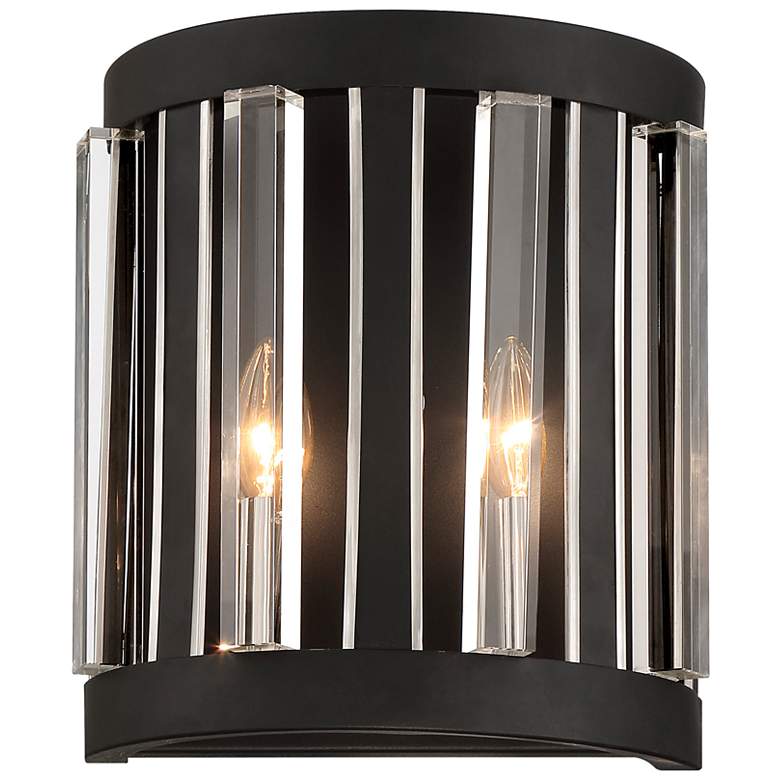 Image 1 Minka-Lavery Majestic Splendor 2-Light Coal - Polished Nickel Wall Sconce
