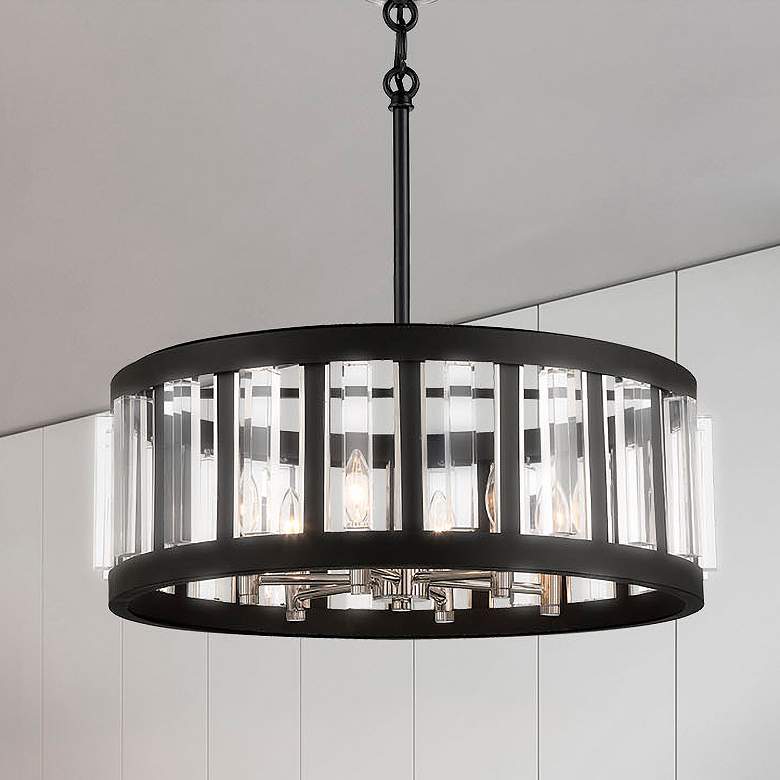 Image 2 Minka-Lavery Majestic Splendor 25.5" Wide Coal Finish 6-Light Pendant