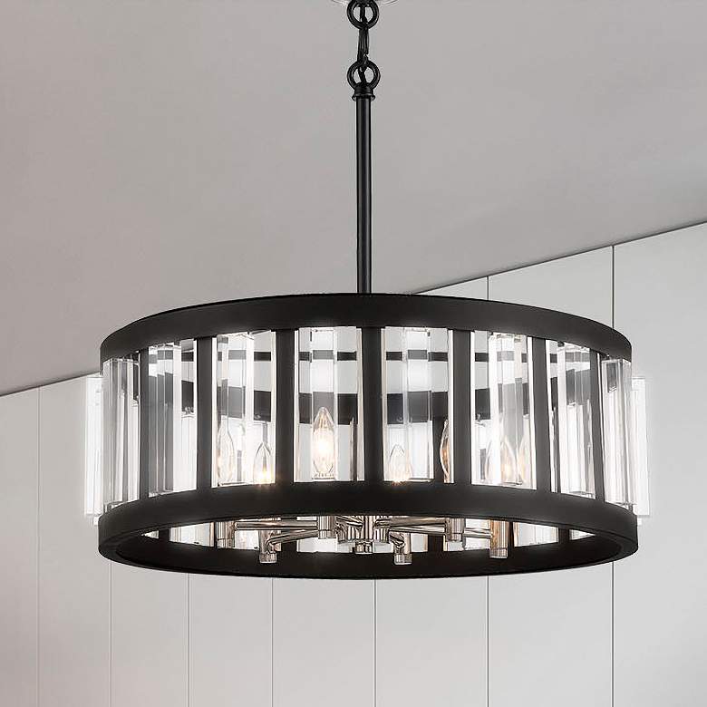 Image 2 Minka-Lavery Majestic Splendor 25.5 inch Wide Coal Finish 6-Light Pendant