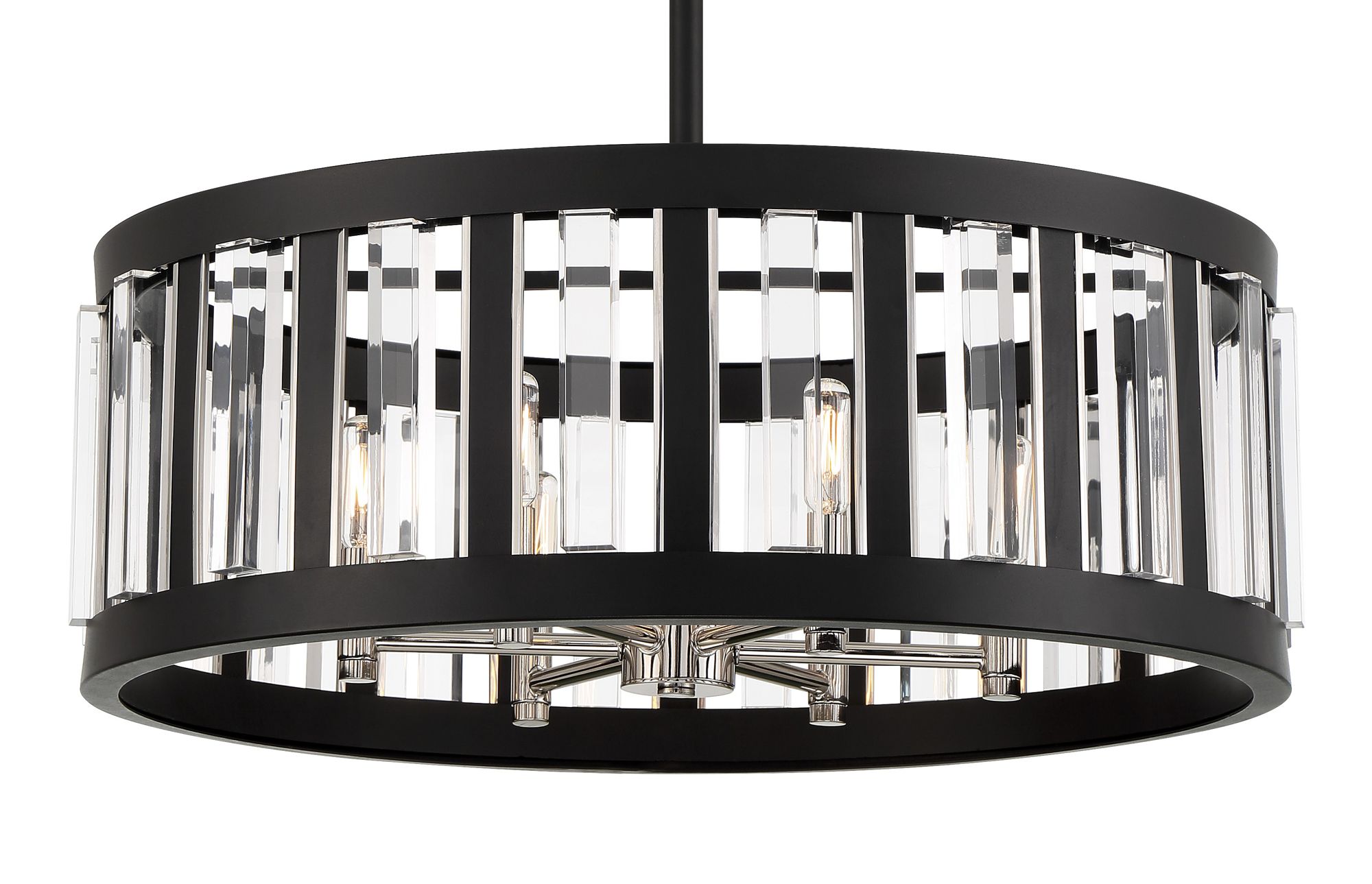 Image 4 Minka-Lavery Majestic Splendor 6-Light Coal and Polished Nickel Pendant more views