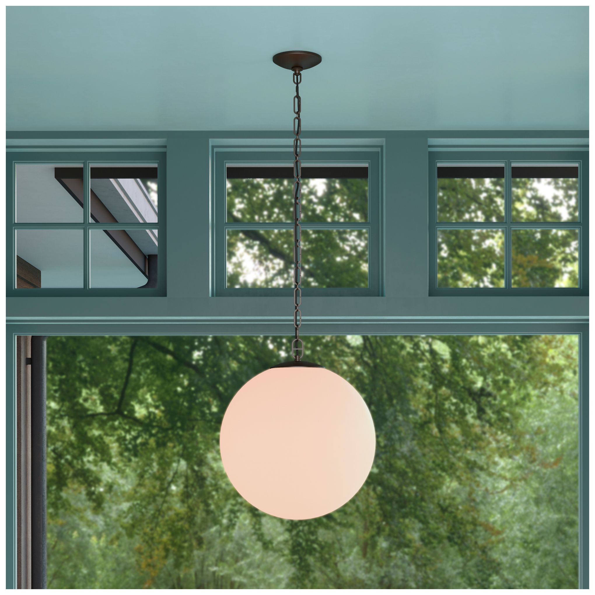 Image 2 Minka Lavery Marbelle 1-Light 15.75-in Dark Bronze Pendant with Glass Shade more views