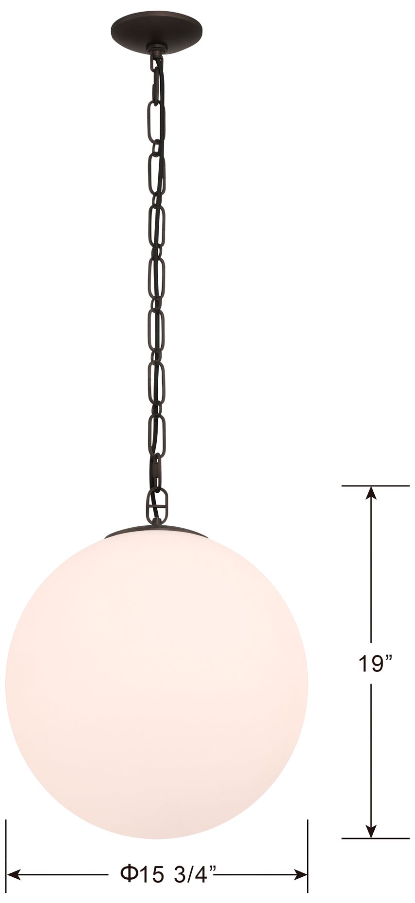Image 6 Minka Lavery Marbelle 1-Light 15.75-in Dark Bronze Pendant with Glass Shade more views