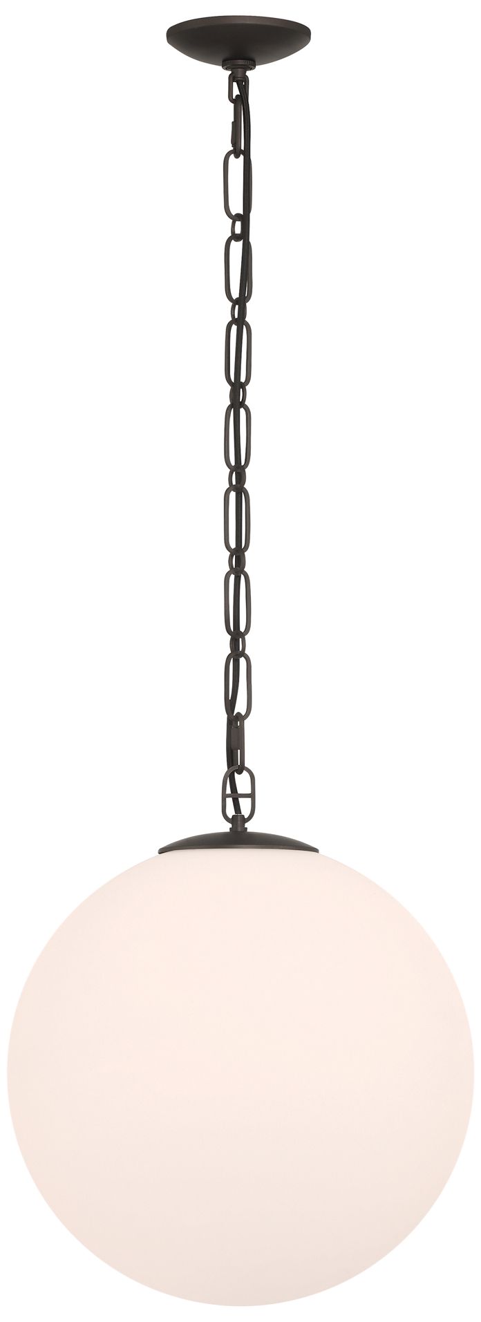 Minka Lavery Marbelle 1-Light 15.75-in Dark Bronze Pendant with Glass Shade