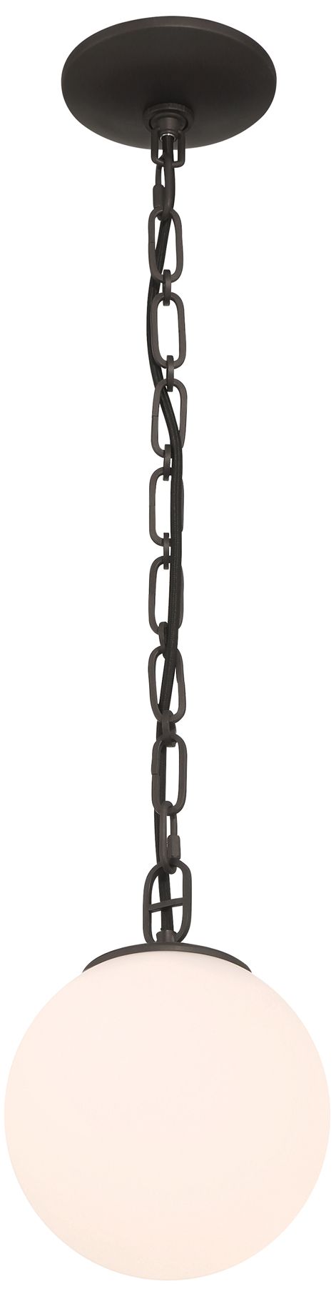 Image 5 Minka Lavery Marbelle 1-Light 7.25-in Dark Bronze Mini Pendant with Shade more views