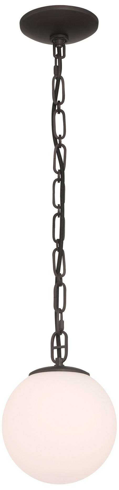 Image 7 Minka Lavery Marbelle 1-Light 7.25-in Dark Bronze Mini Pendant with Shade more views