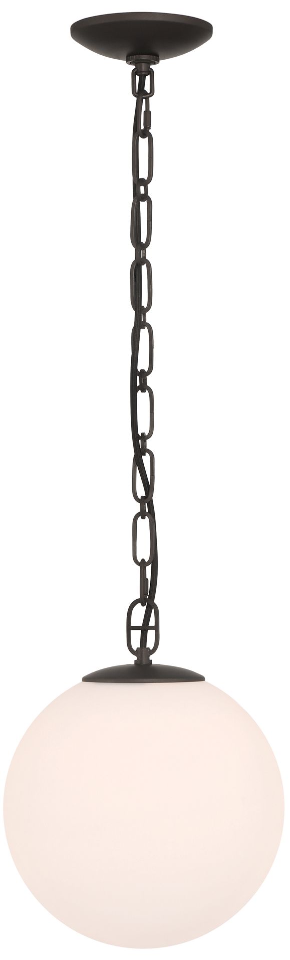 Minka Lavery Marbelle 1-Lt 10-in Dark Bronze Mini Pendant with Glass Shade