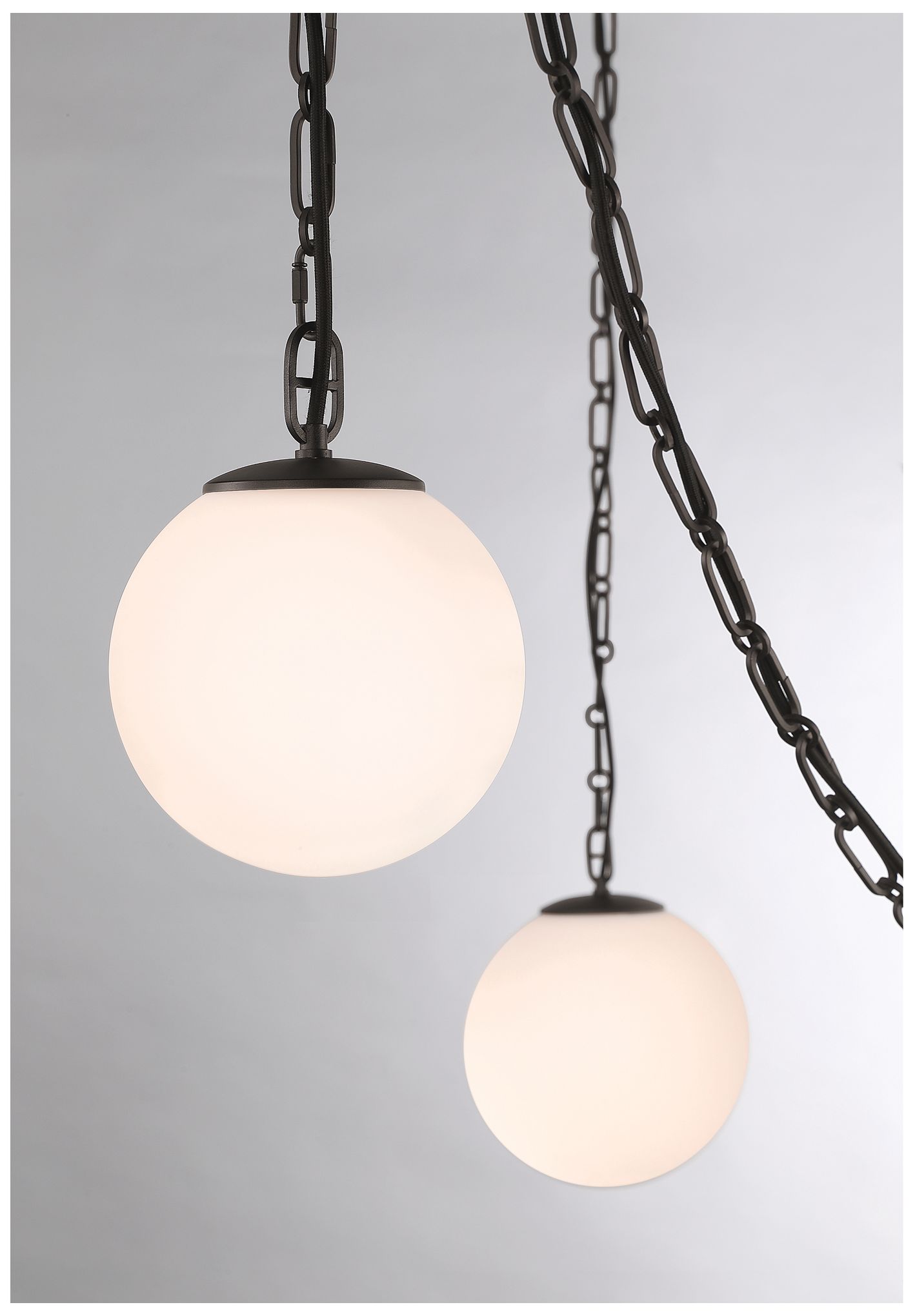 Image 7 Minka Lavery Marbelle 3-Light 81.75-in Dark Bronze Pendant with Glass Shade more views