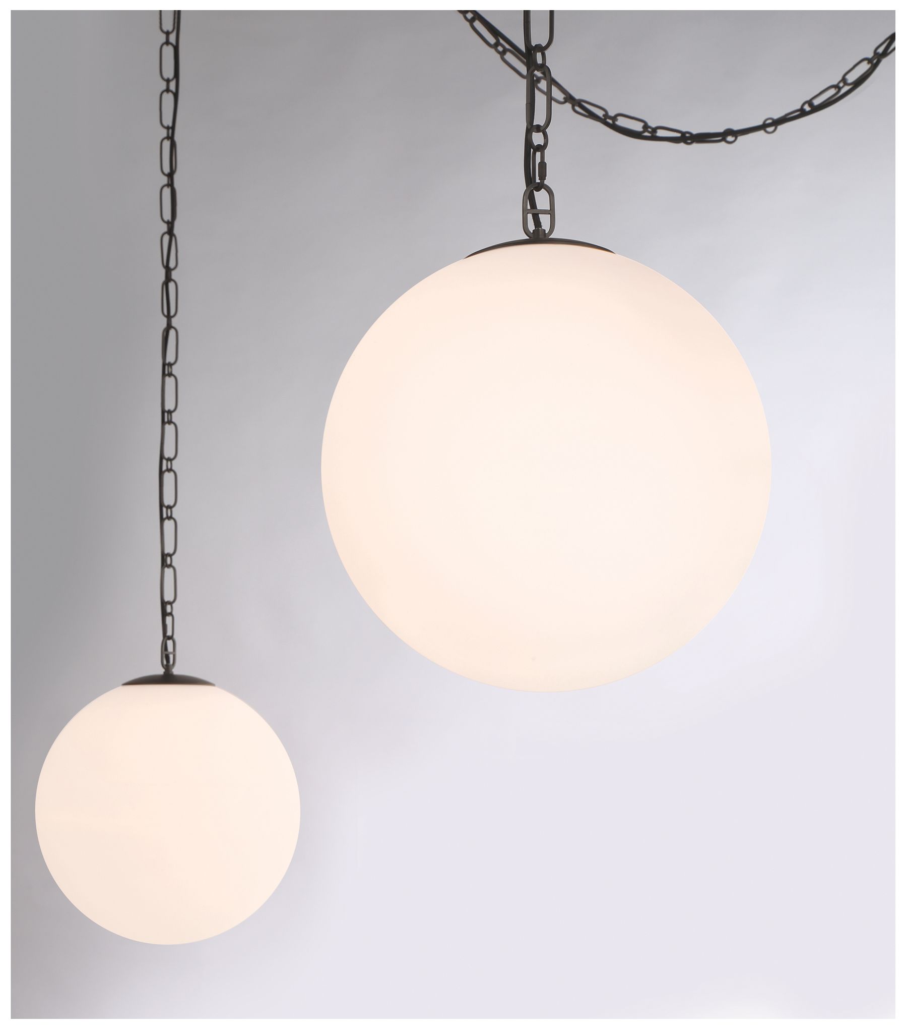 Image 7 Minka Lavery Marbelle 5-Light 84.5-in Dark Bronze Pendant with Glass Shade more views