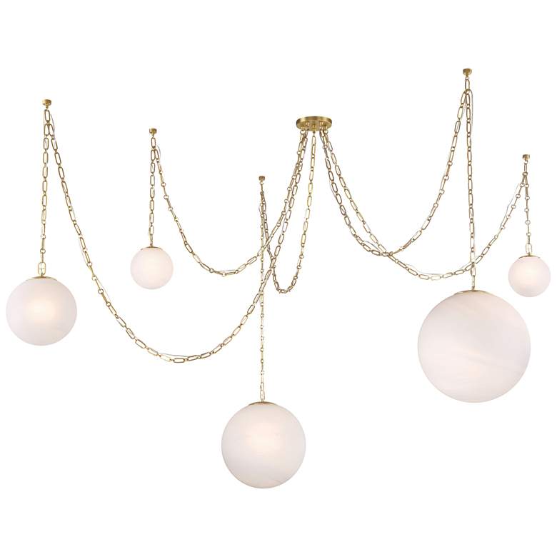 Image 1 Minka-Lavery Marbelle 5-Light 84.5-in Legacy Brass Indoor Pendant