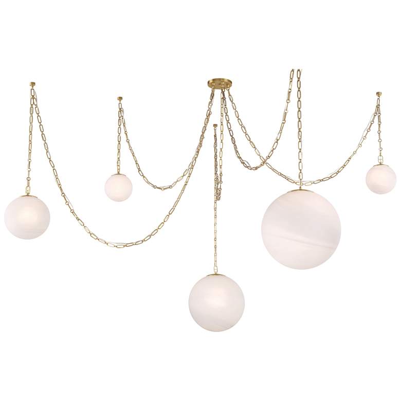 Image 6 Minka-Lavery Marbelle 5-Light 84.5-in Legacy Brass Indoor Pendant more views