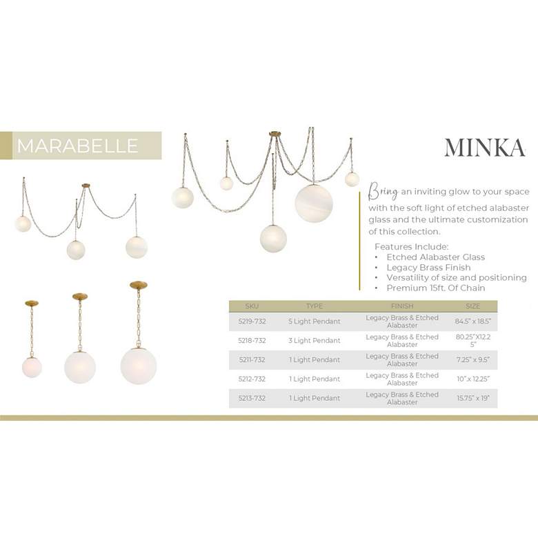 Image 7 Minka-Lavery Marbelle 5-Light 84.5-in Legacy Brass Indoor Pendant more views