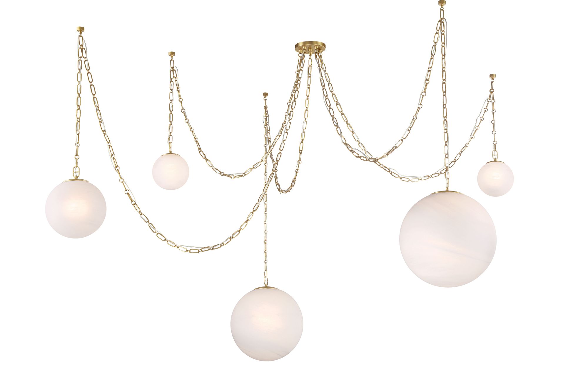 Minka-Lavery Marbelle 5-Light 84.5-in Legacy Brass Indoor Pendant