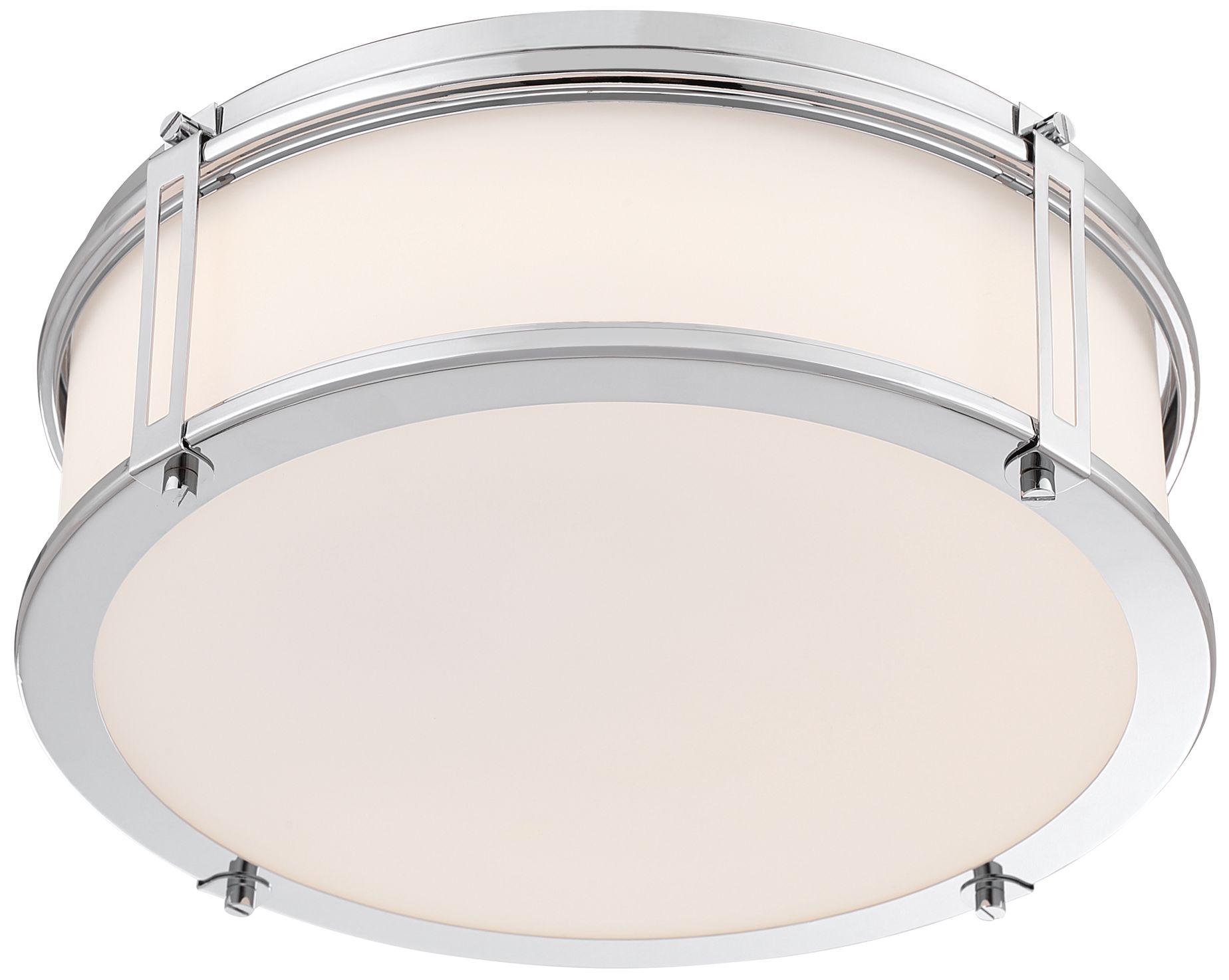 Image 5 Minka Lavery Merick LED 14.75-in Chrome Flush Mount with Glass Shade more views