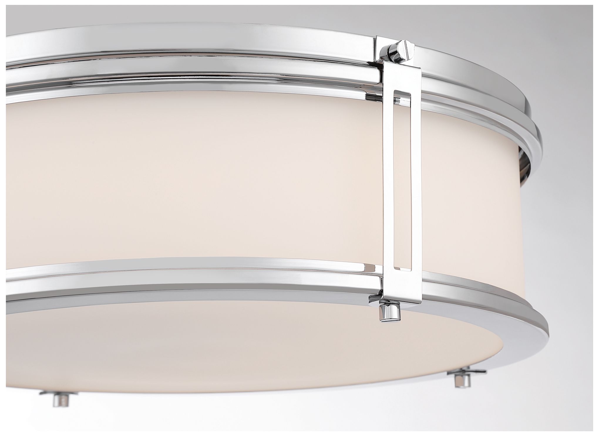 Image 7 Minka Lavery Merick LED 14.75-in Chrome Flush Mount with Glass Shade more views