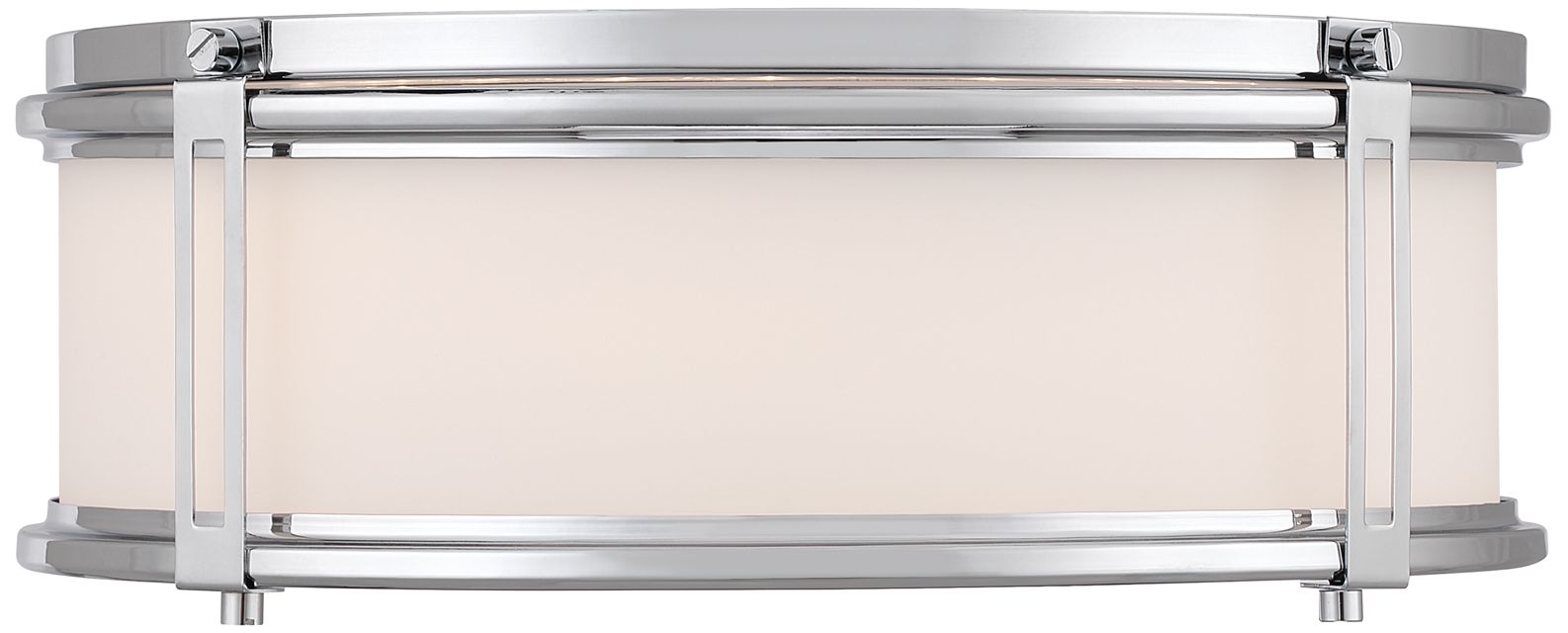 Minka Lavery Merick LED 14.75-in Chrome Flush Mount with Glass Shade