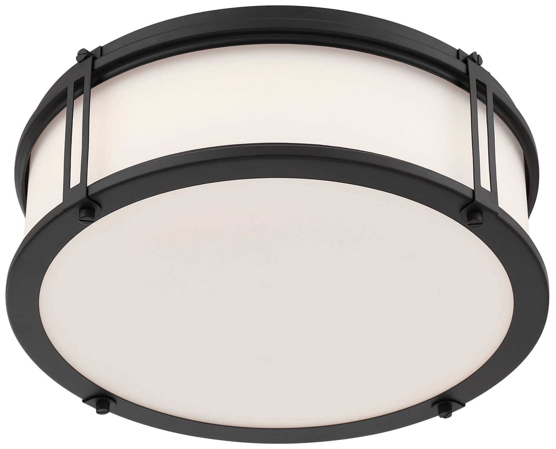 Image 5 Minka Lavery Merick LED 14.75-in Dark Matte Black Flush Mount with Shade more views