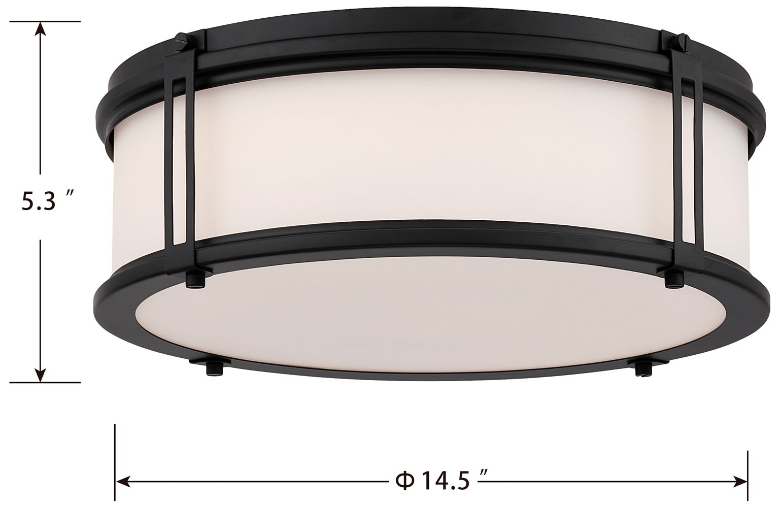 Image 6 Minka Lavery Merick LED 14.75-in Dark Matte Black Flush Mount with Shade more views