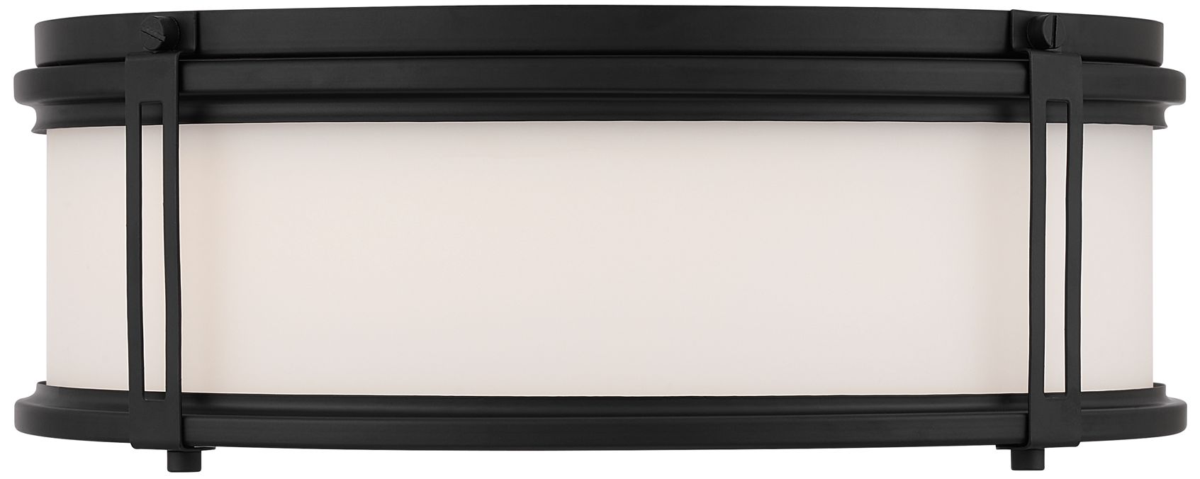 Minka Lavery Merick LED 14.75-in Dark Matte Black Flush Mount with Shade
