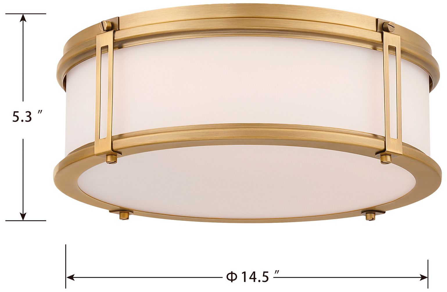 Minka Lavery Merick LED 14.75-in Legacy Brass Flush Mount with Glass Shade