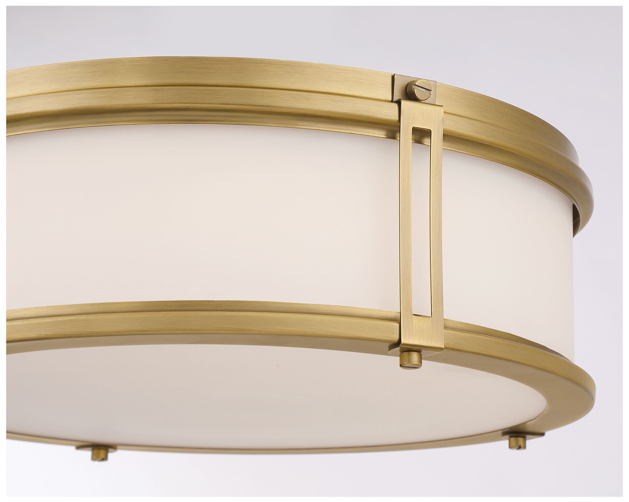 Minka Lavery Merick LED 14.75-in Legacy Brass Flush Mount with Glass Shade