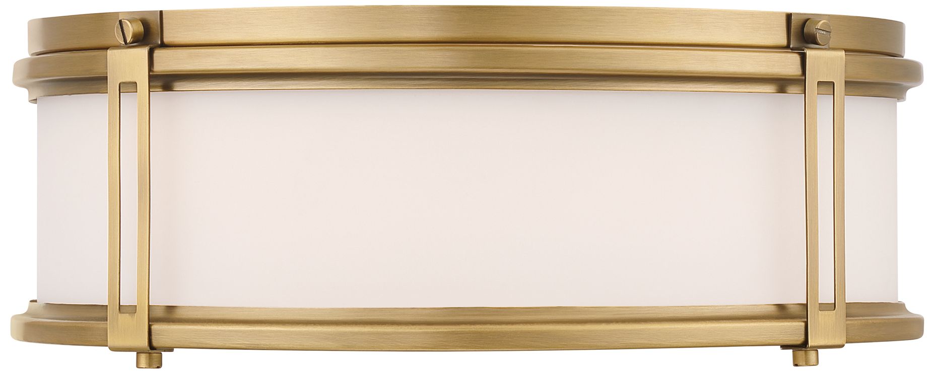 Minka Lavery Merick LED 14.75-in Legacy Brass Flush Mount with Glass Shade