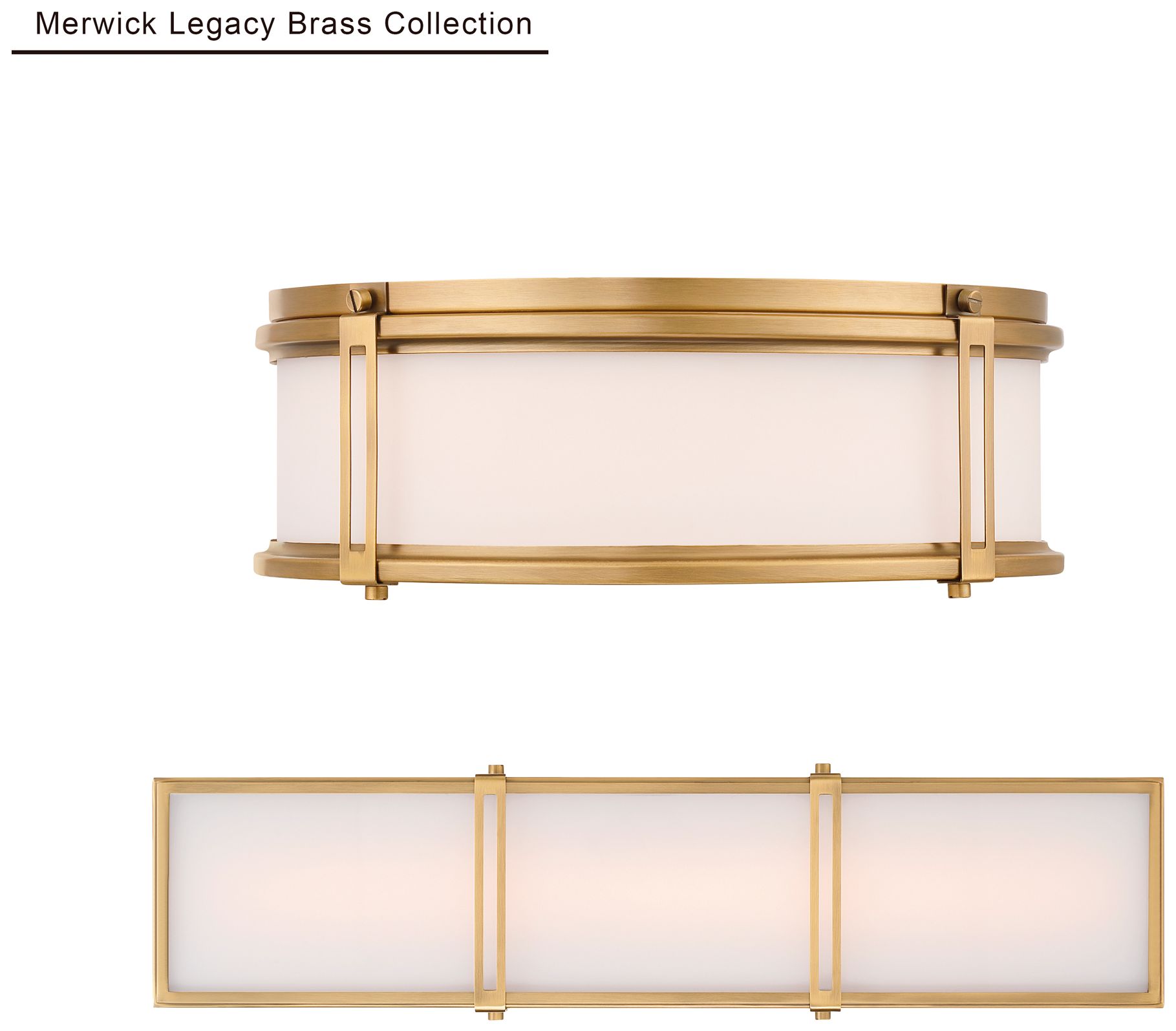 Minka Lavery Merick LED 14.75-in Legacy Brass Flush Mount with Glass Shade