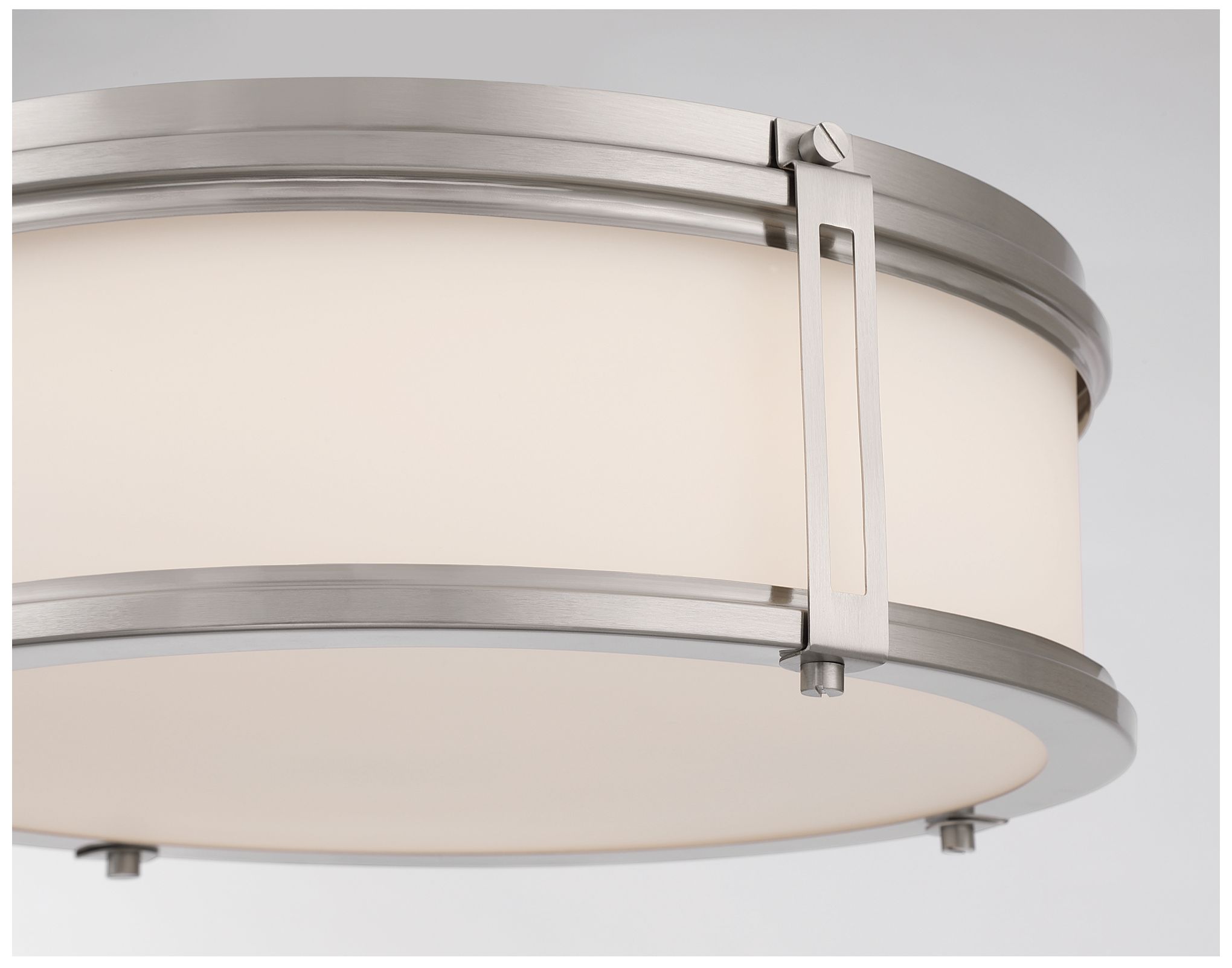Minka Lavery Merick LED 14.75in Brushed Nickel Flush Mount with Glass Shade